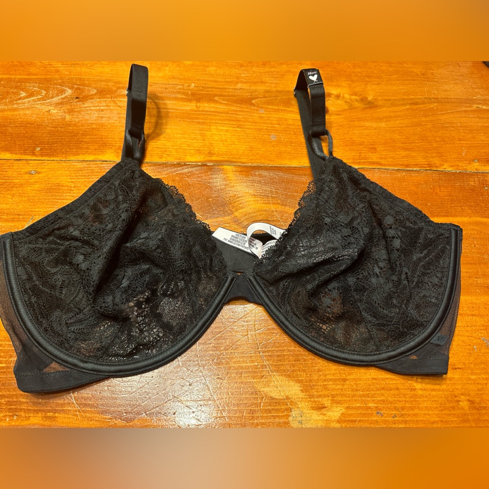 Victoria Secret Unlined Demi Lace Bra 38DD
